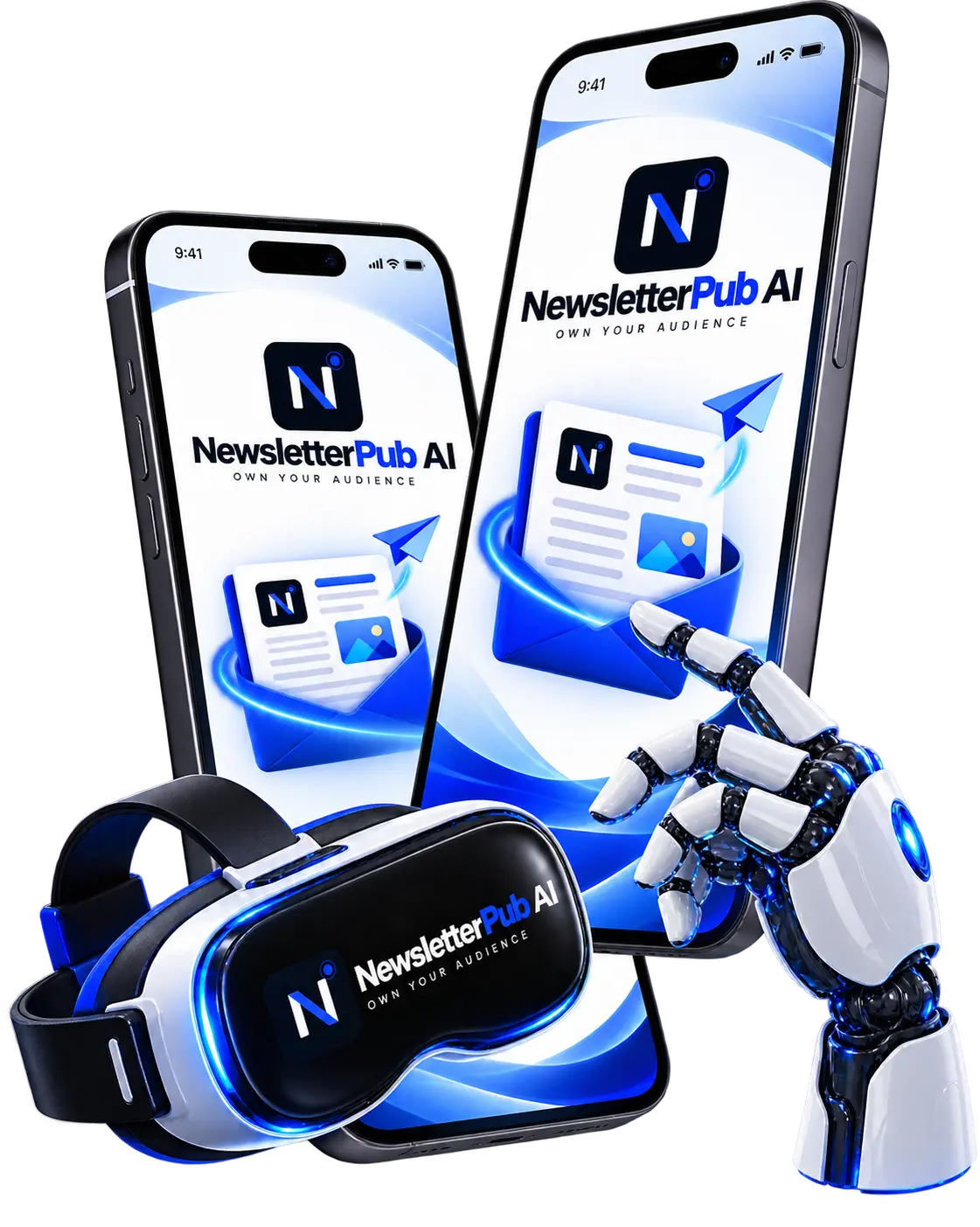 NewsletterPub AI on phone and devices